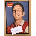 Signed card and unsigned picture of Johnny MacLeod the Arsenal footballer.